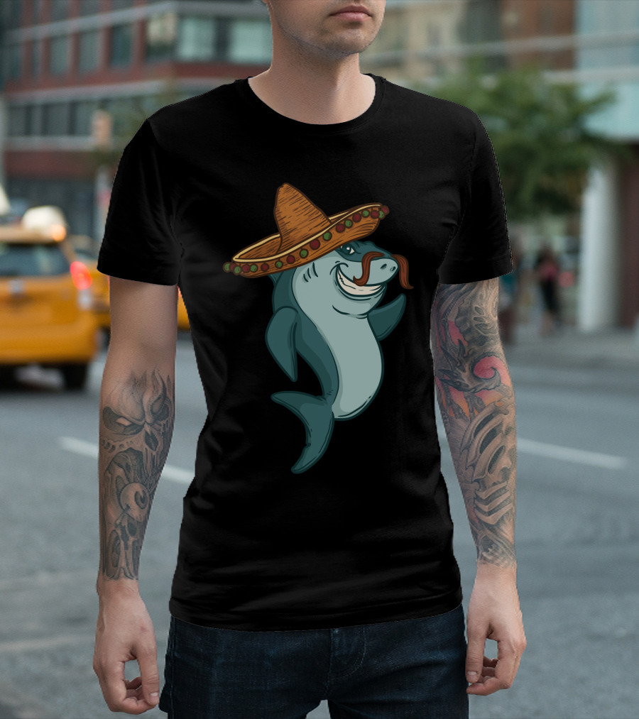 Mexican Shark Sombrero Jawsome Cinco De Mayo Lovers T-Shirt