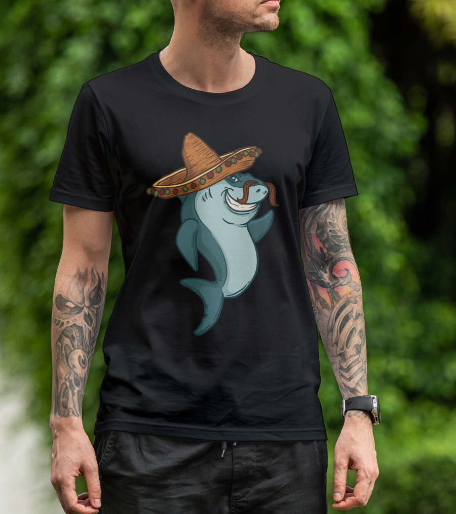 Mexican Shark Sombrero Jawsome Cinco De Mayo Lovers T-Shirt