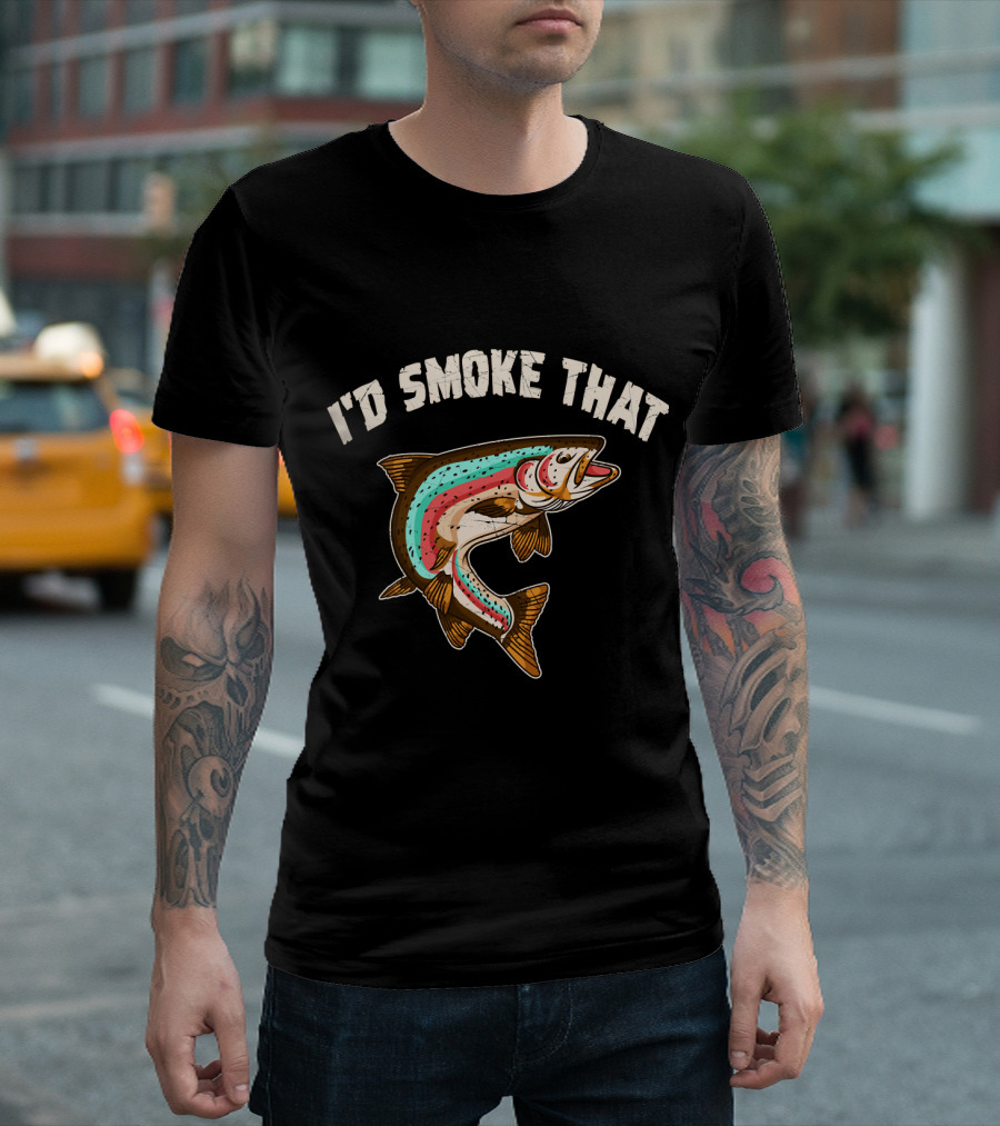 I'd Smoke That Salmon Fishing BBQ T-Shirt