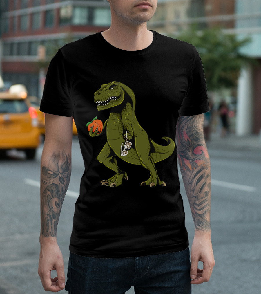 State Of Georgia Dinosaur Holding Peach Funny Sweet Georgia Peach T-Shirt
