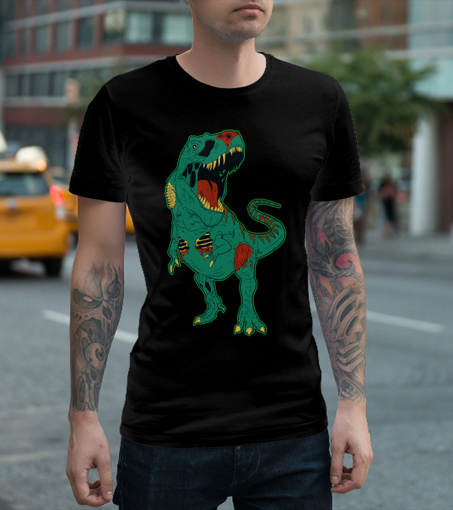 Zombiesaurus Rex Halloween Dinosaur Zombie Trick Or Treat T-Shirt