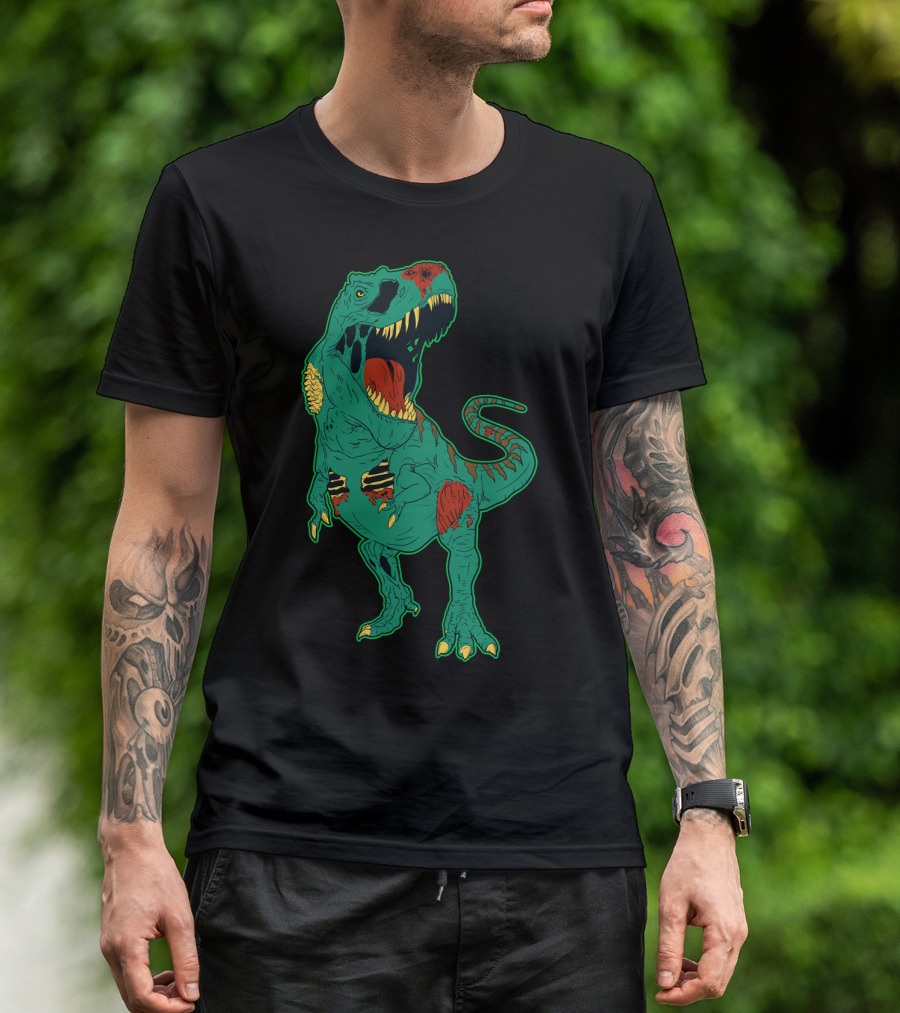 Zombiesaurus Rex Halloween Dinosaur Zombie Trick Or Treat T-Shirt