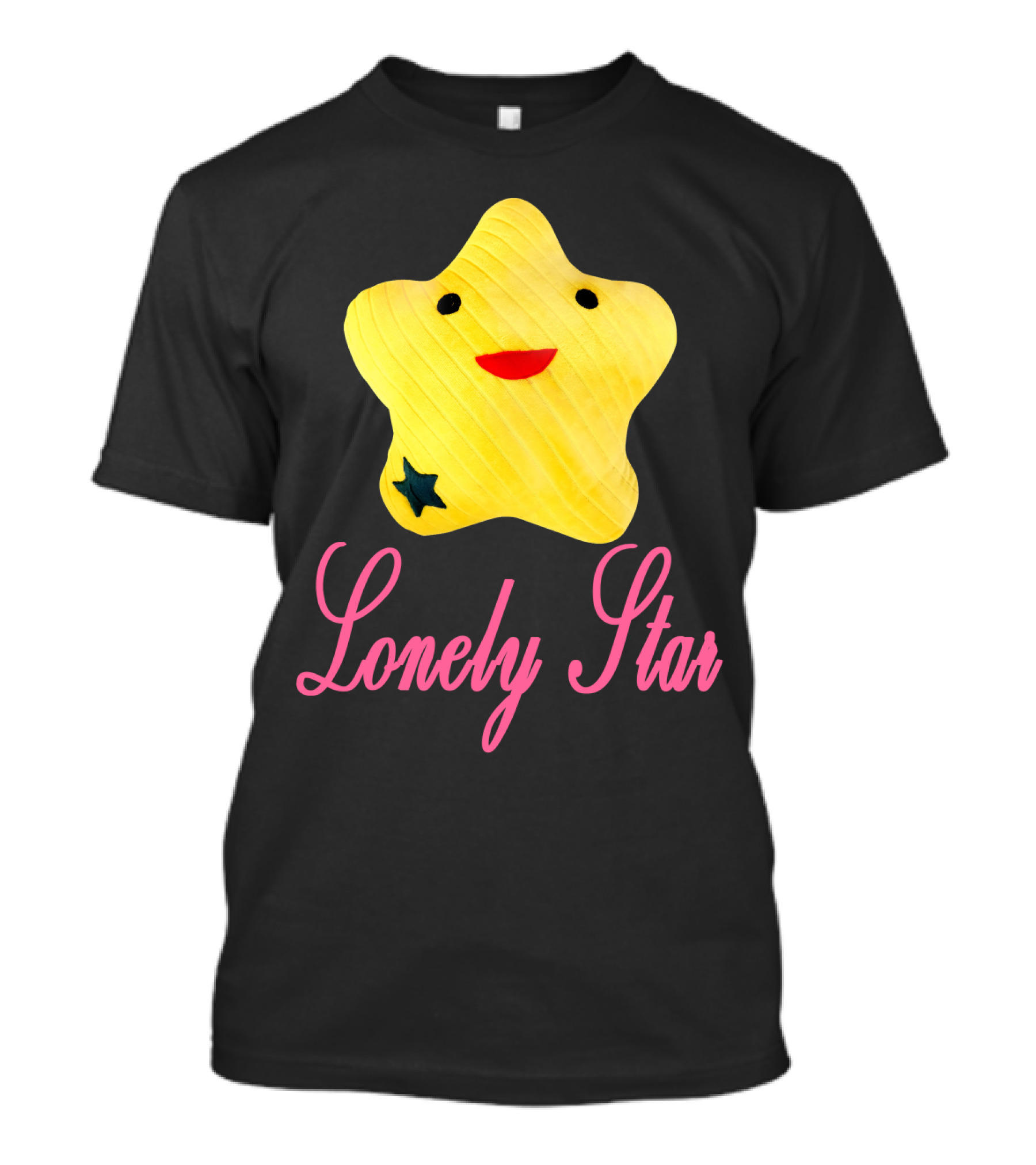 Lonely Star Yellow Smiling Character T-Shirt