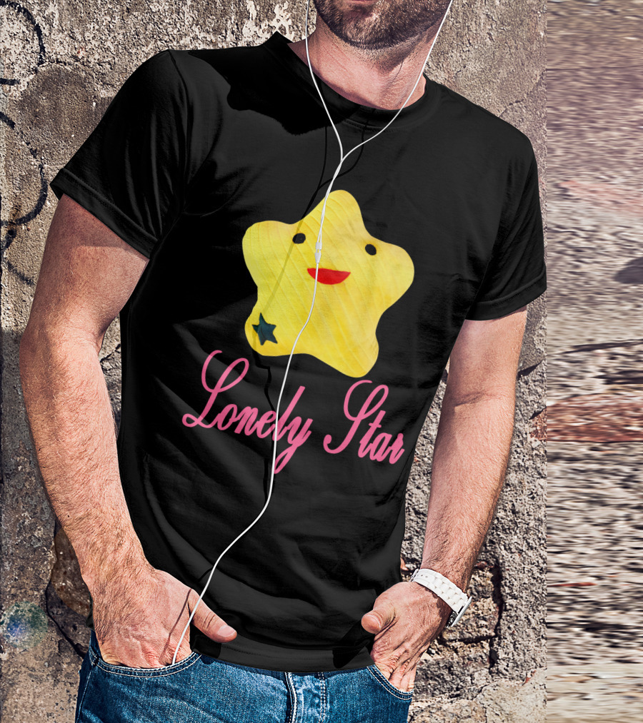 Lonely Star Yellow Smiling Character T-Shirt