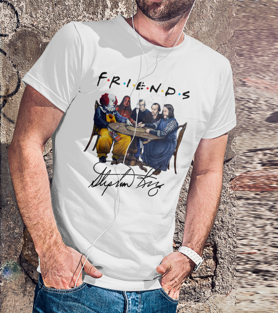 Stephen King Horror Icons As Friends Cast With Signature T-Shirt