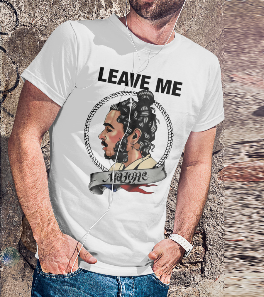 Leave Me Malone Portrait With Bun And Cross Earring T-Shirt