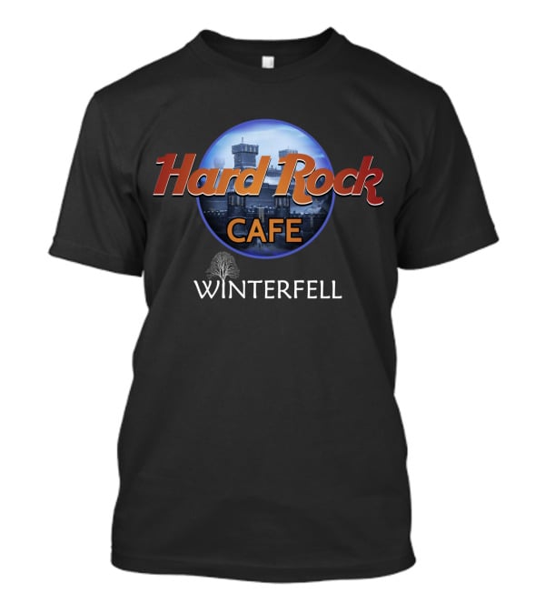 Hard Rock Cafe Winterfell Iconic Parody With Castle T-Shirt
