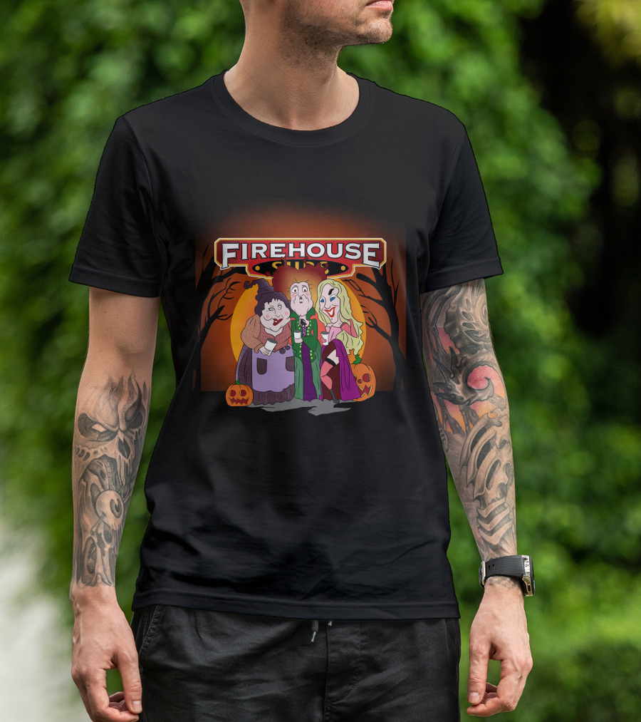 Hocus Pocus Sanderson Sisters Firehouse Subs Halloween Tres Hermanas Calabazas T-Shirt