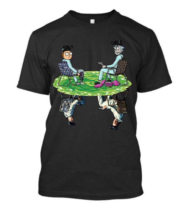 Rick And Morty Breaking Bad Crossover Portal Reflection T-Shirt