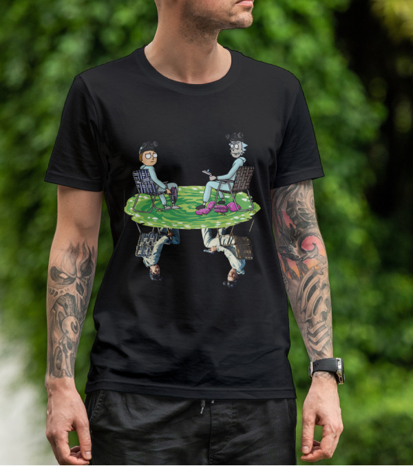 Rick And Morty Breaking Bad Crossover Portal Reflection T-Shirt