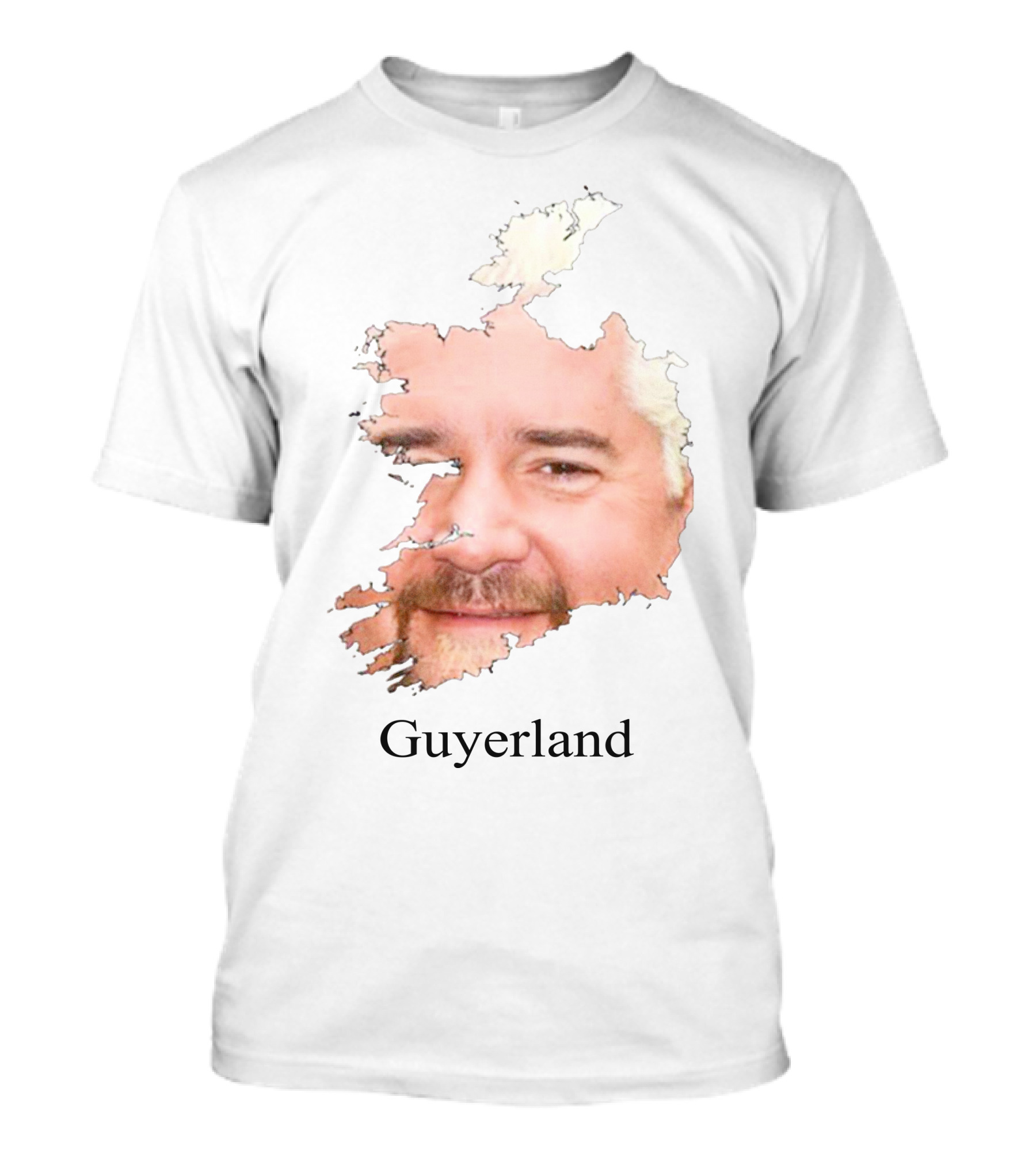 Flavortown Guyerland Mayor Guy Fieri Guyerland Face Map T-Shirt