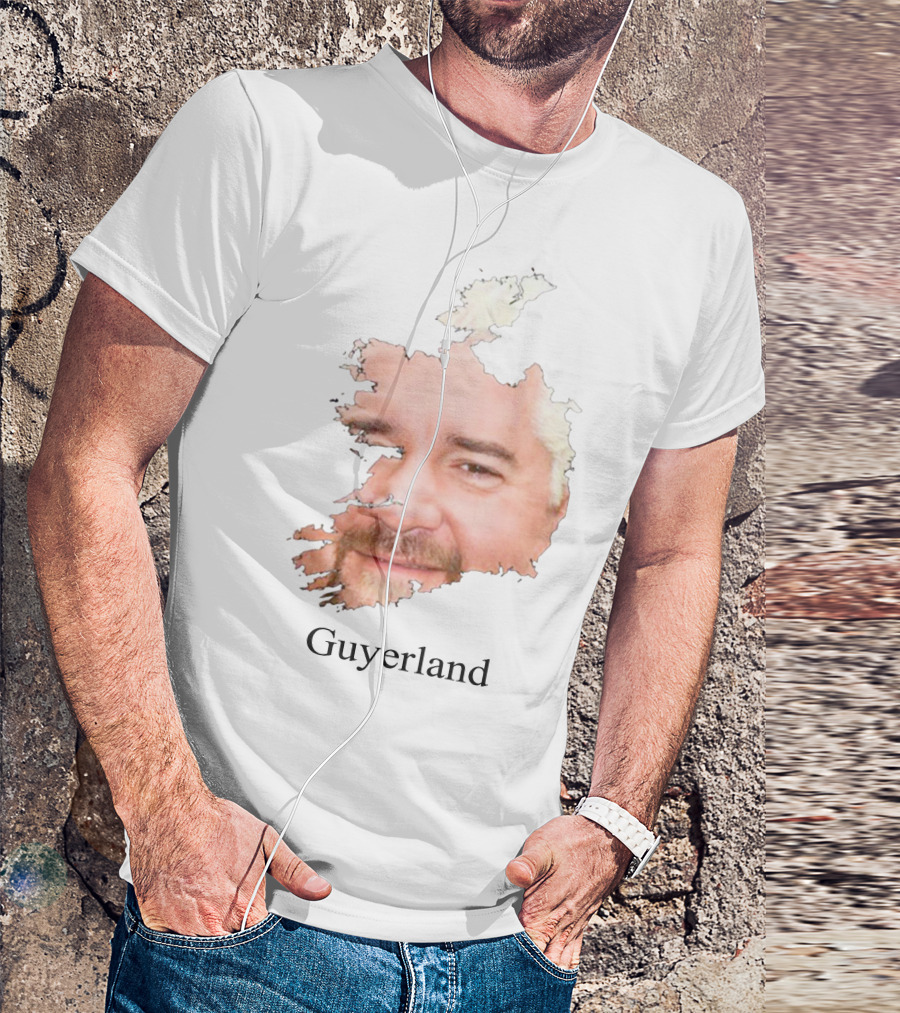 Flavortown Guyerland Mayor Guy Fieri Guyerland Face Map T-Shirt