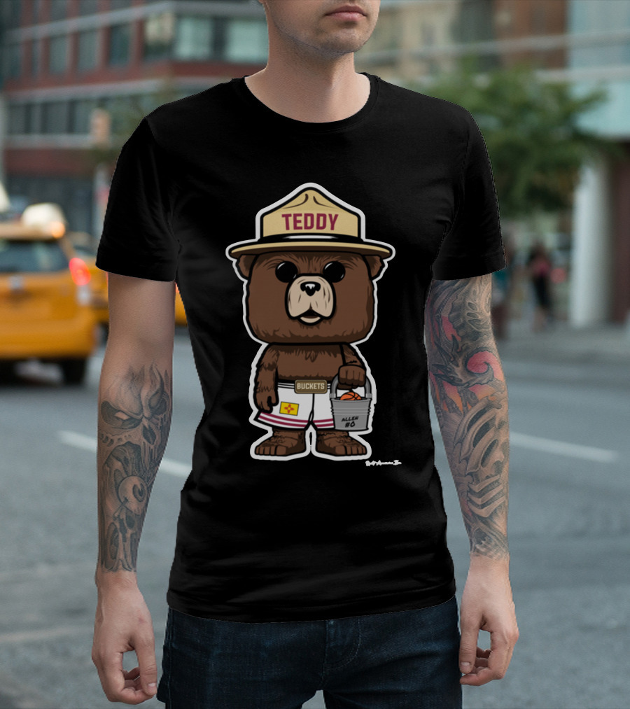 Teddy Bear Buckets Allen #0 Satinytee Clothing Store T-Shirt