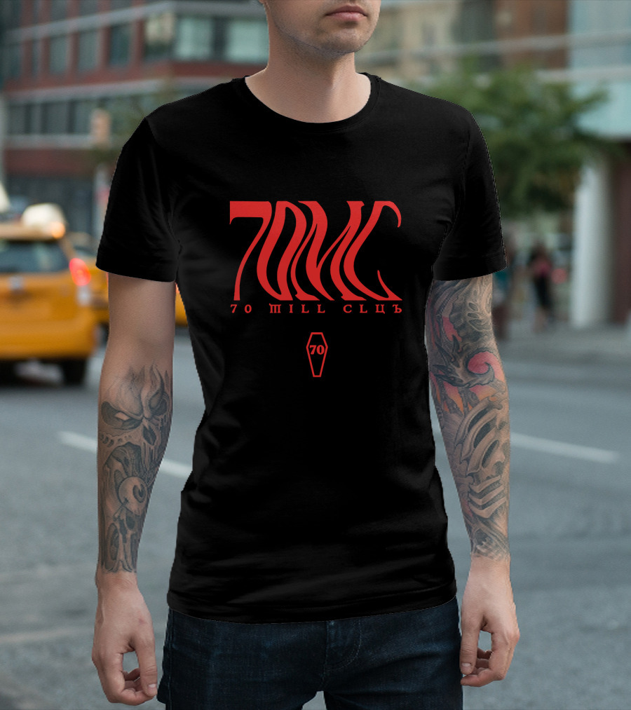 Pewdiepie 70 Mill Club 7OMC Red Coffin T-Shirt
