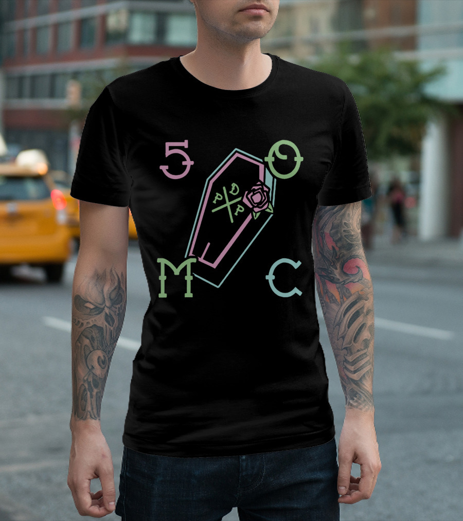 Pewdiepie 50MC Coffin Rose DDP T-Shirt