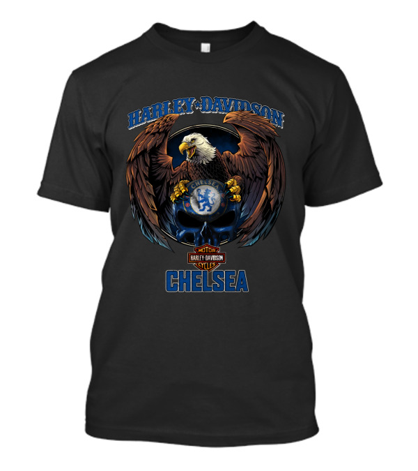 Harley Davidson Motor Cycles Chelsea Eagle T-Shirt