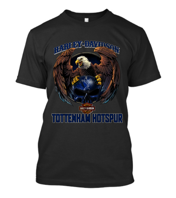Harley Davidson Motor Cycles Eagle Tottenham Hotspur T-Shirt