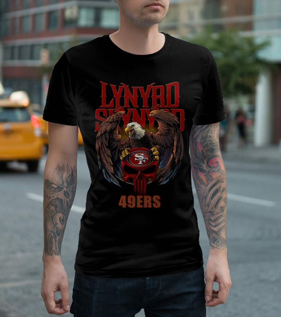 Lynyrd Skynyrd San Francisco 49ers Bald Eagle Football T-Shirt