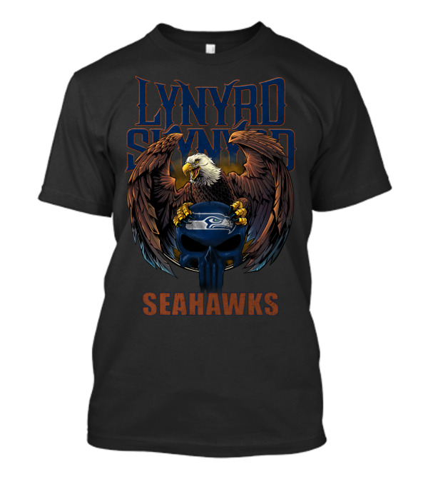 Lynyrd Skynyrd Seahawks Eagle Holding Helmet T-Shirt