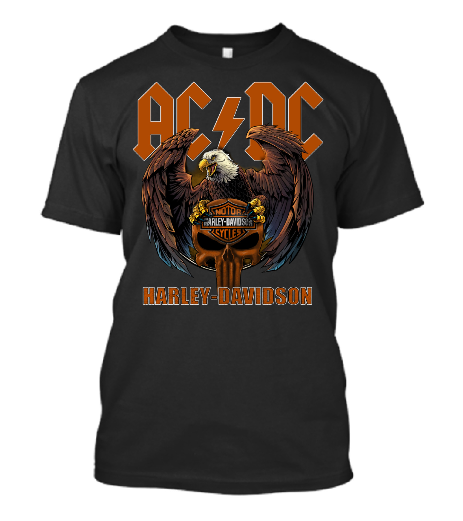 Acdc Harley Davidson Motor Cycles Eagle T-Shirt