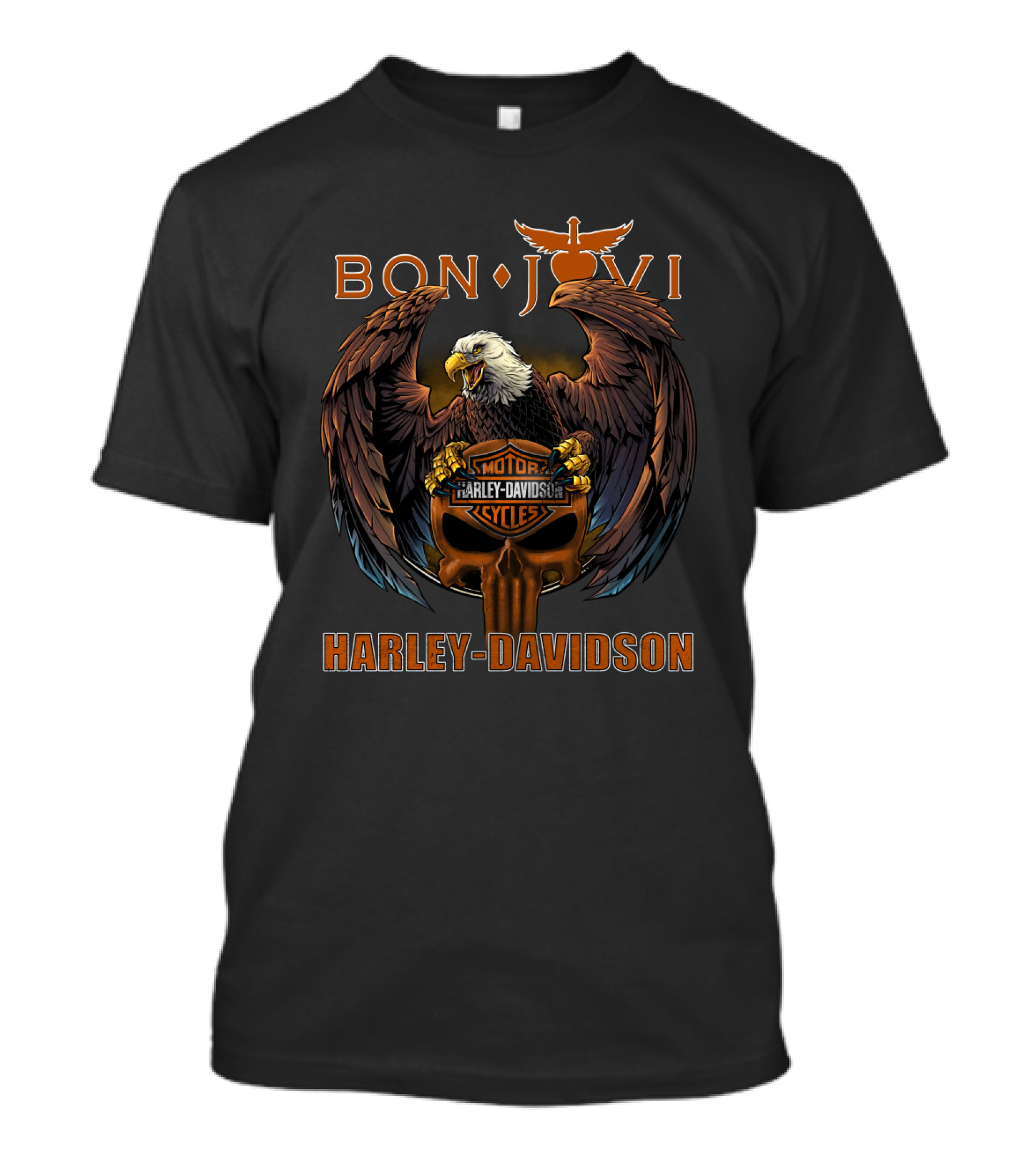 Bon Jovi Harley Davidson Motorcycles Eagle T-Shirt