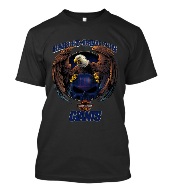 Harley Davidson New York Giants Eagle Motif T-Shirt