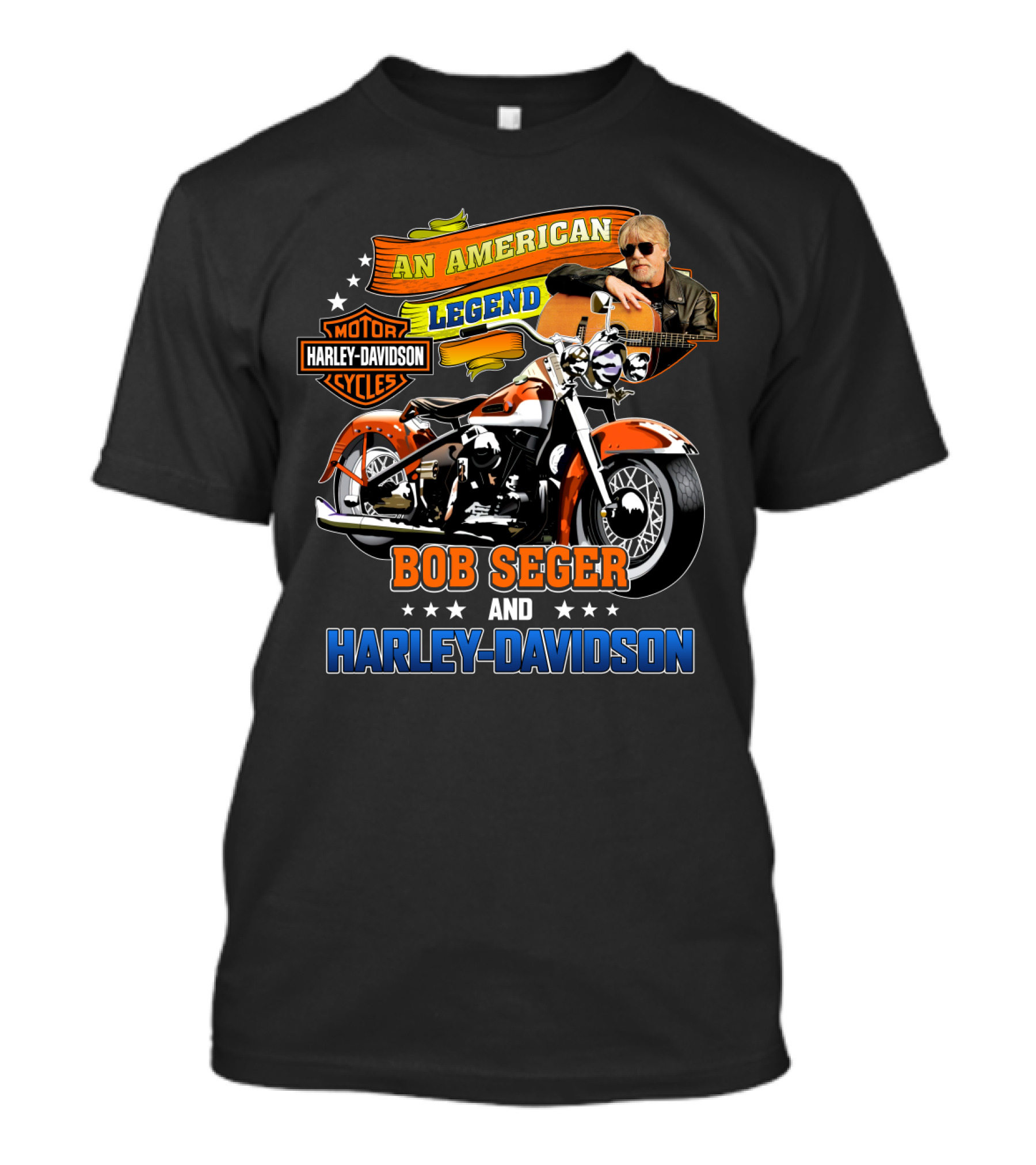 An American Legend Bob Seger And Harley Davidson T-Shirt
