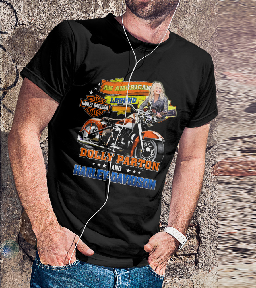 An American Legend Dolly Parton And Harley Davidson T-Shirt