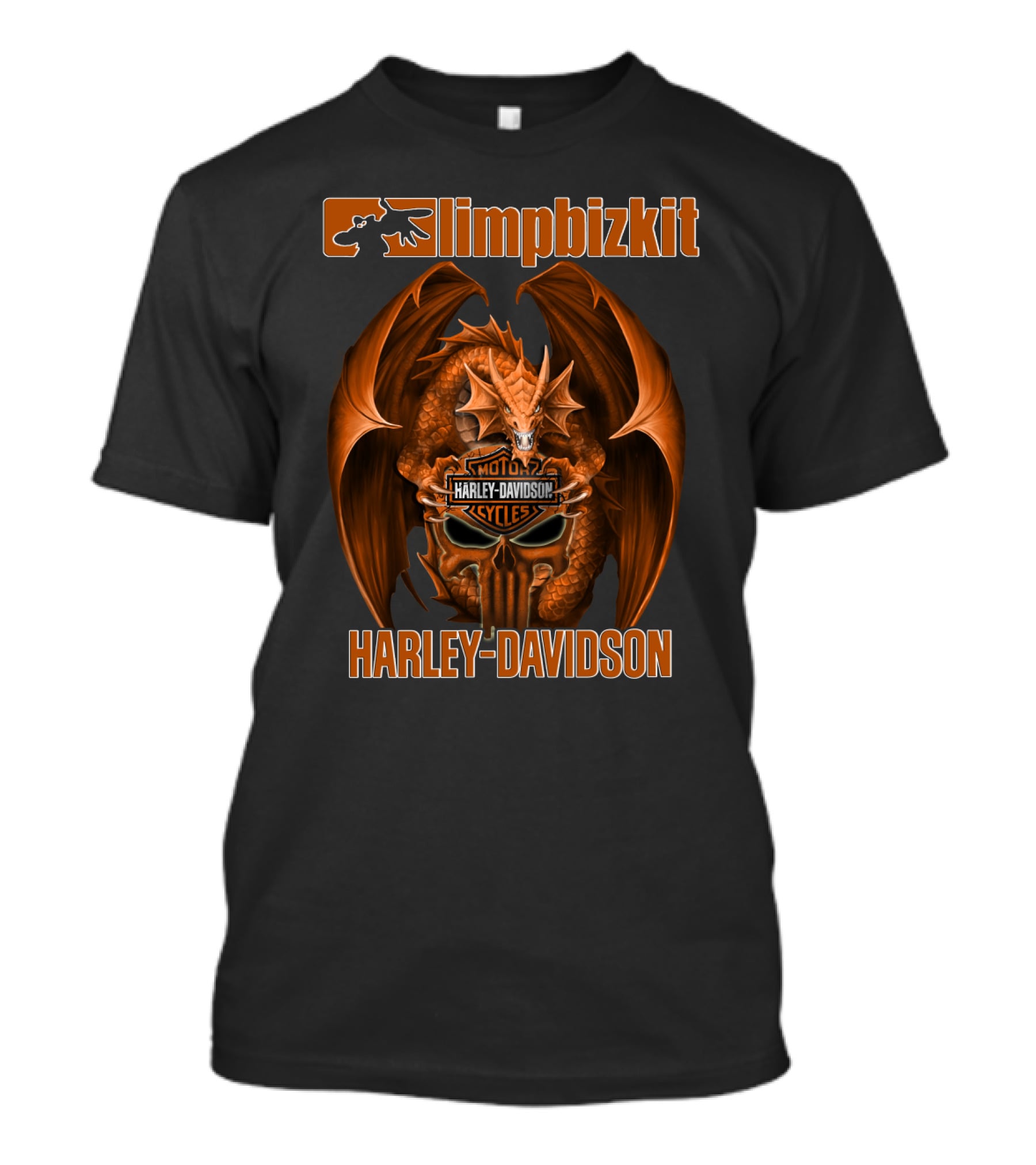 Limp Bizkit Harley Davidson Dragon Motocycles T-Shirt