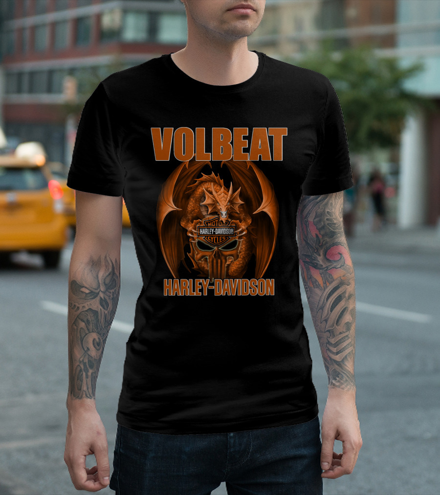 Volbeat Harley Davidson Moto Cycles Dragon T-Shirt