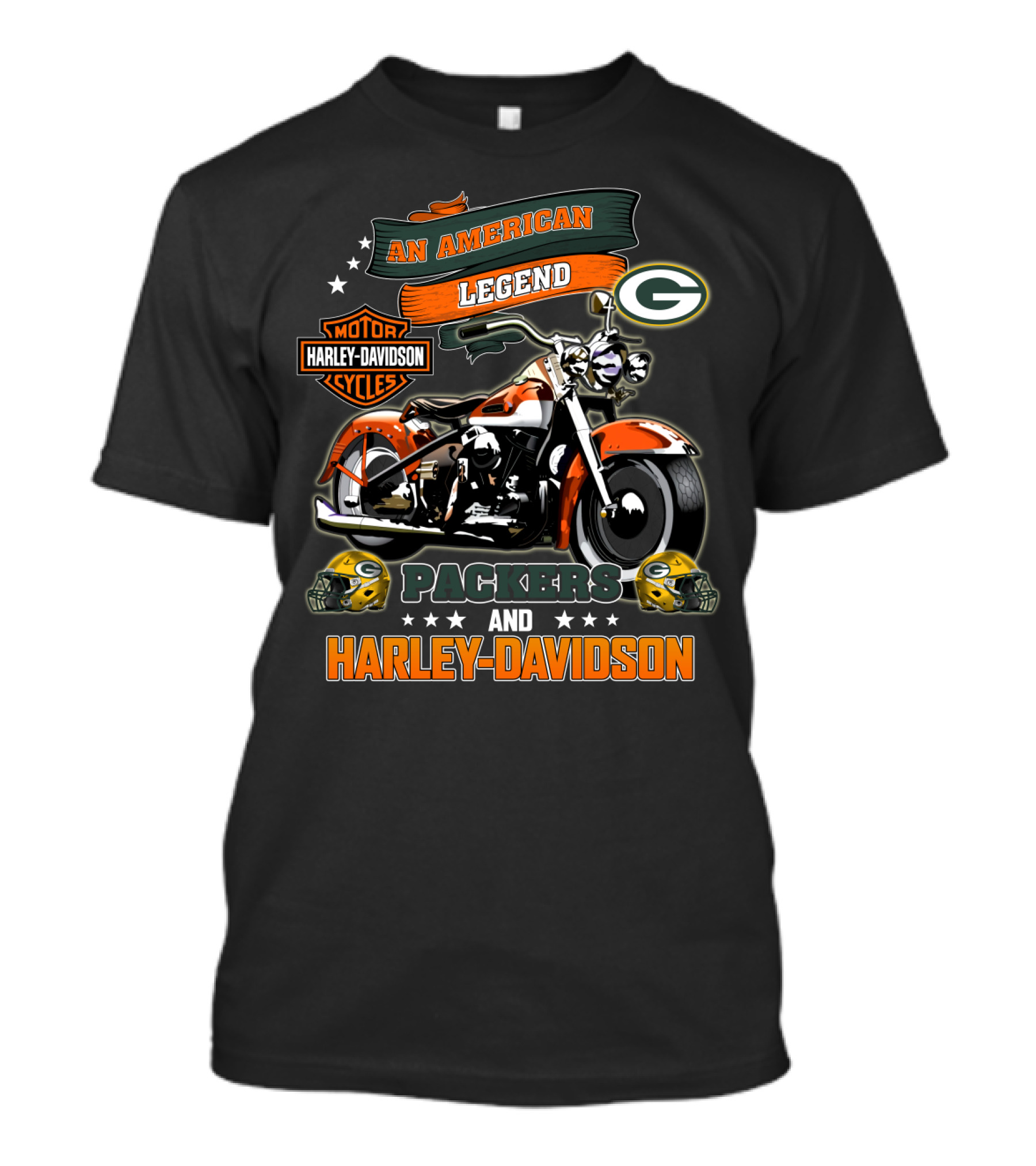 Green Bay Packers Harley Davidson An American Legend T-Shirt