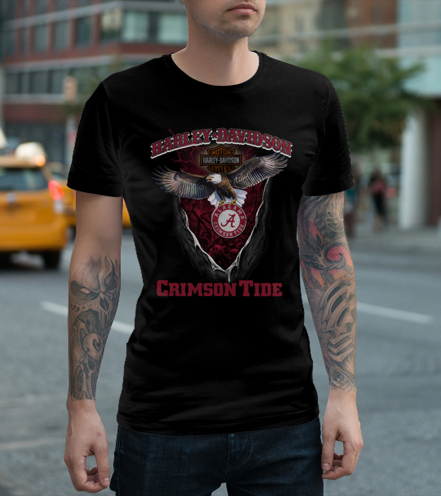 Harley Davidson Alabama Crimson Tide Eagle T-Shirt