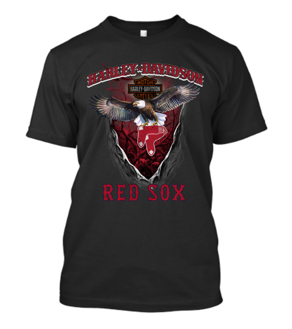 Harley Davidson Motorcycles Boston Red Sox Eagle T-Shirt
