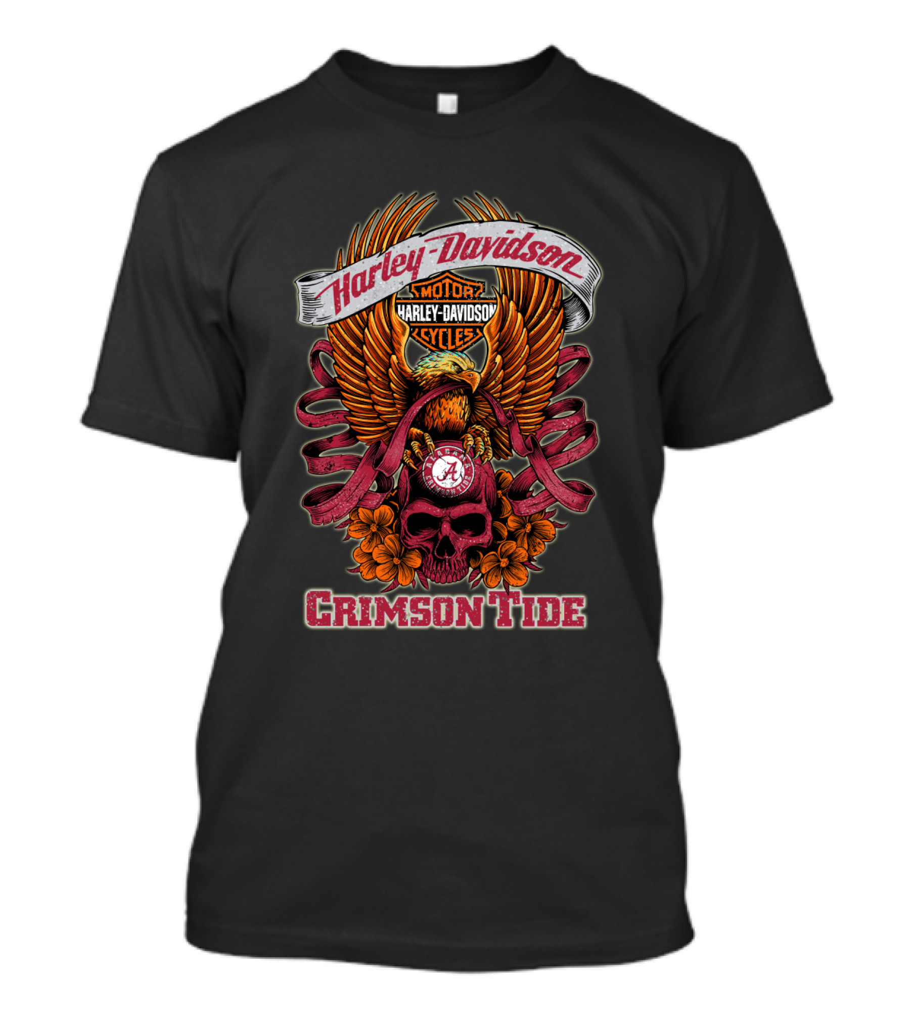 Harley Davidson Motor Cycles Alabama Crimson Tide T-Shirt