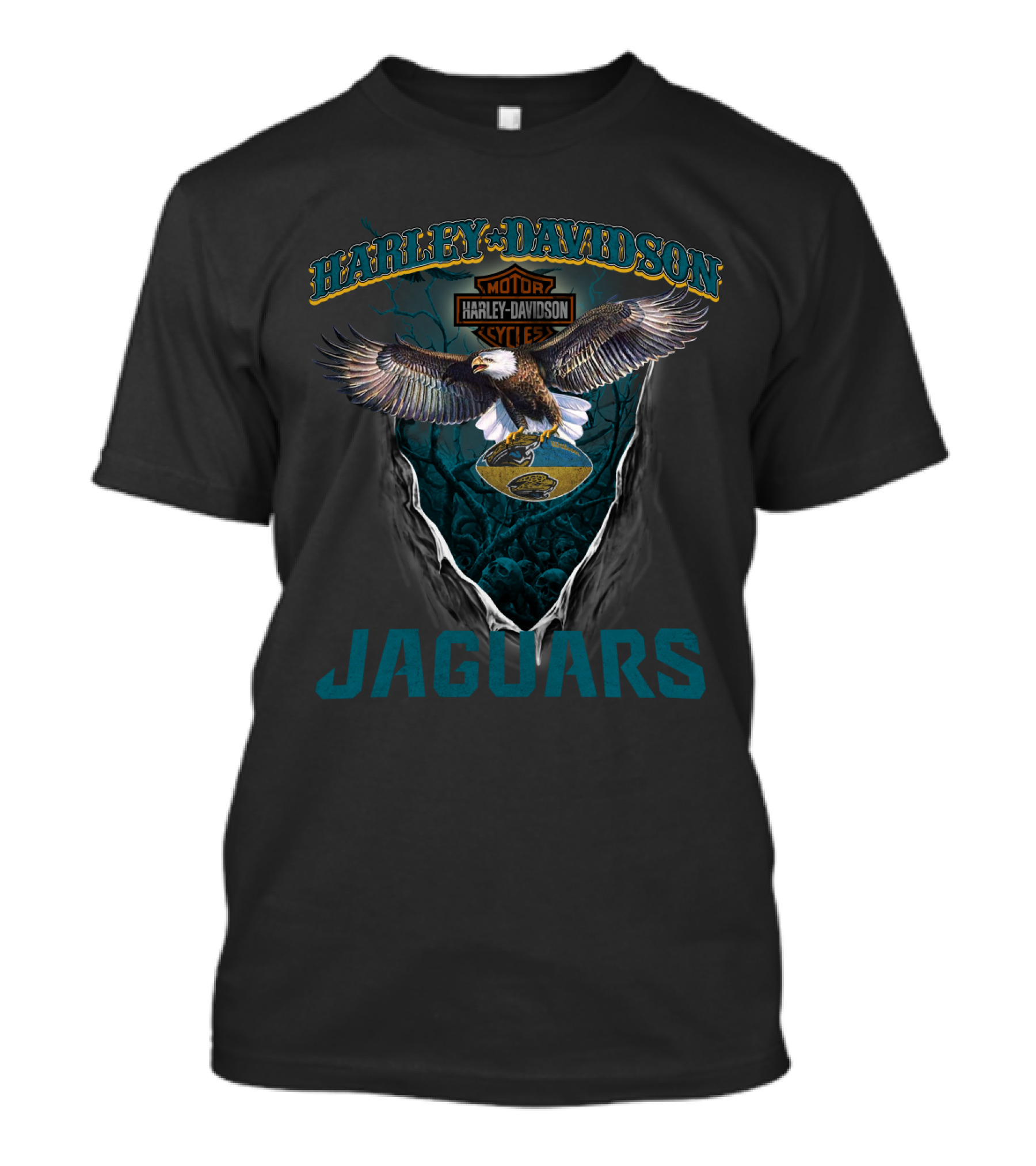 Harley Davidson Eagles Jaguars Nfl Jacksonville T-Shirt