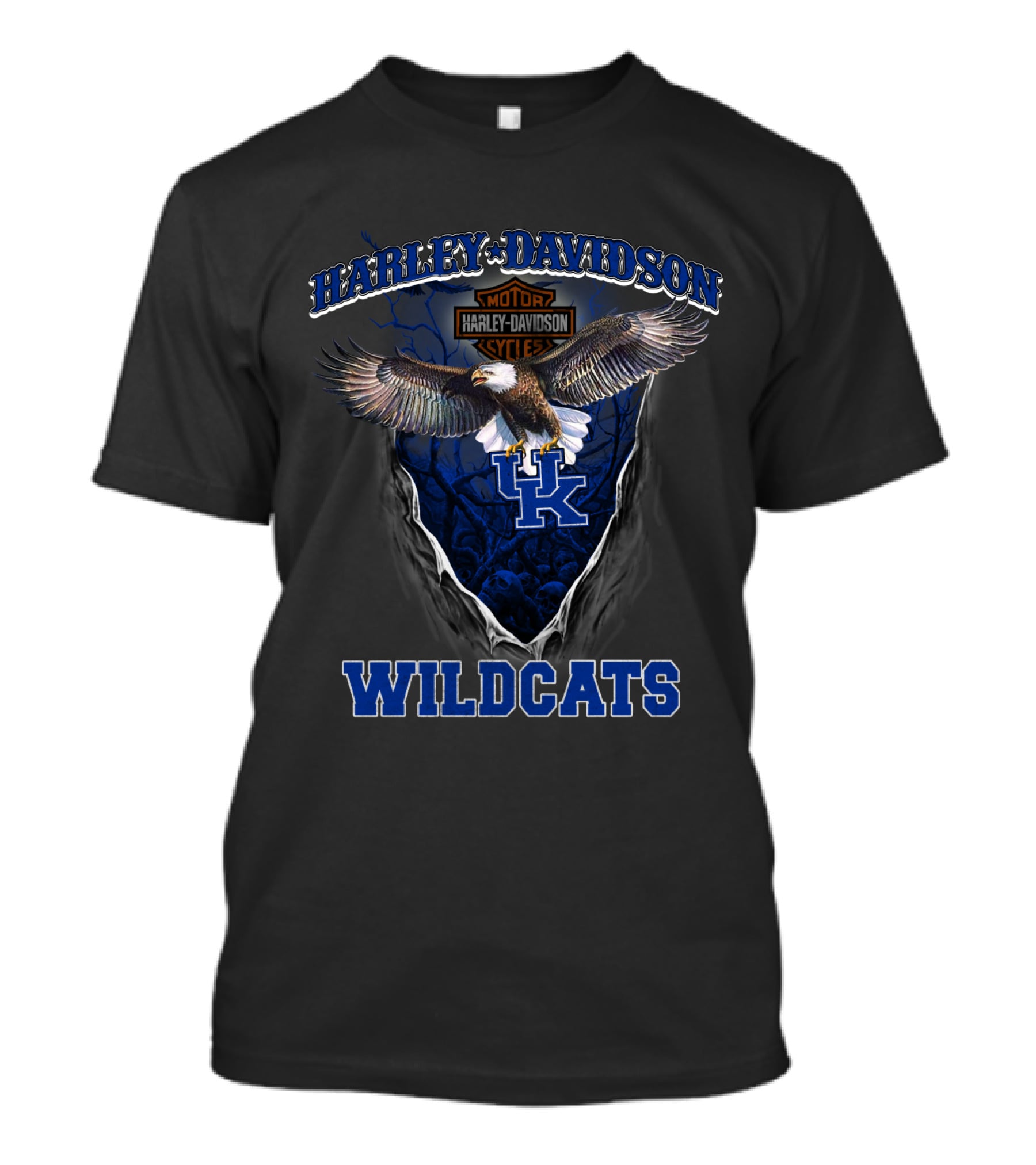 Harley Davidson Motor Cycles Wildcats Uk T-Shirt