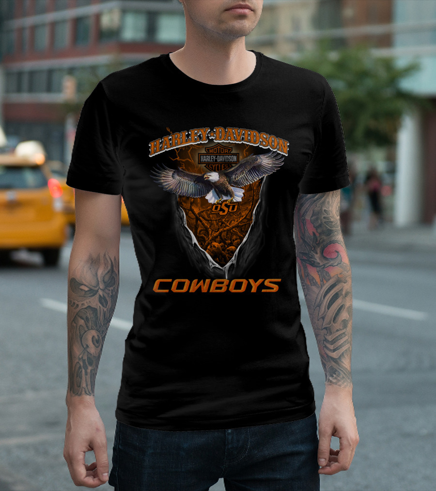 Harley Davidson Motor Harley Davidson Cycles Osu Cowboys T-Shirt
