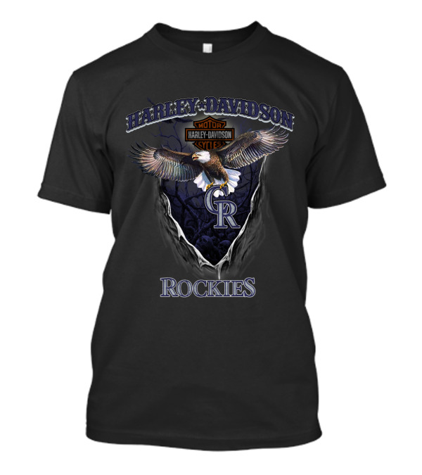 Harley Davidson Colorado Rockies Cr Eagle T-Shirt