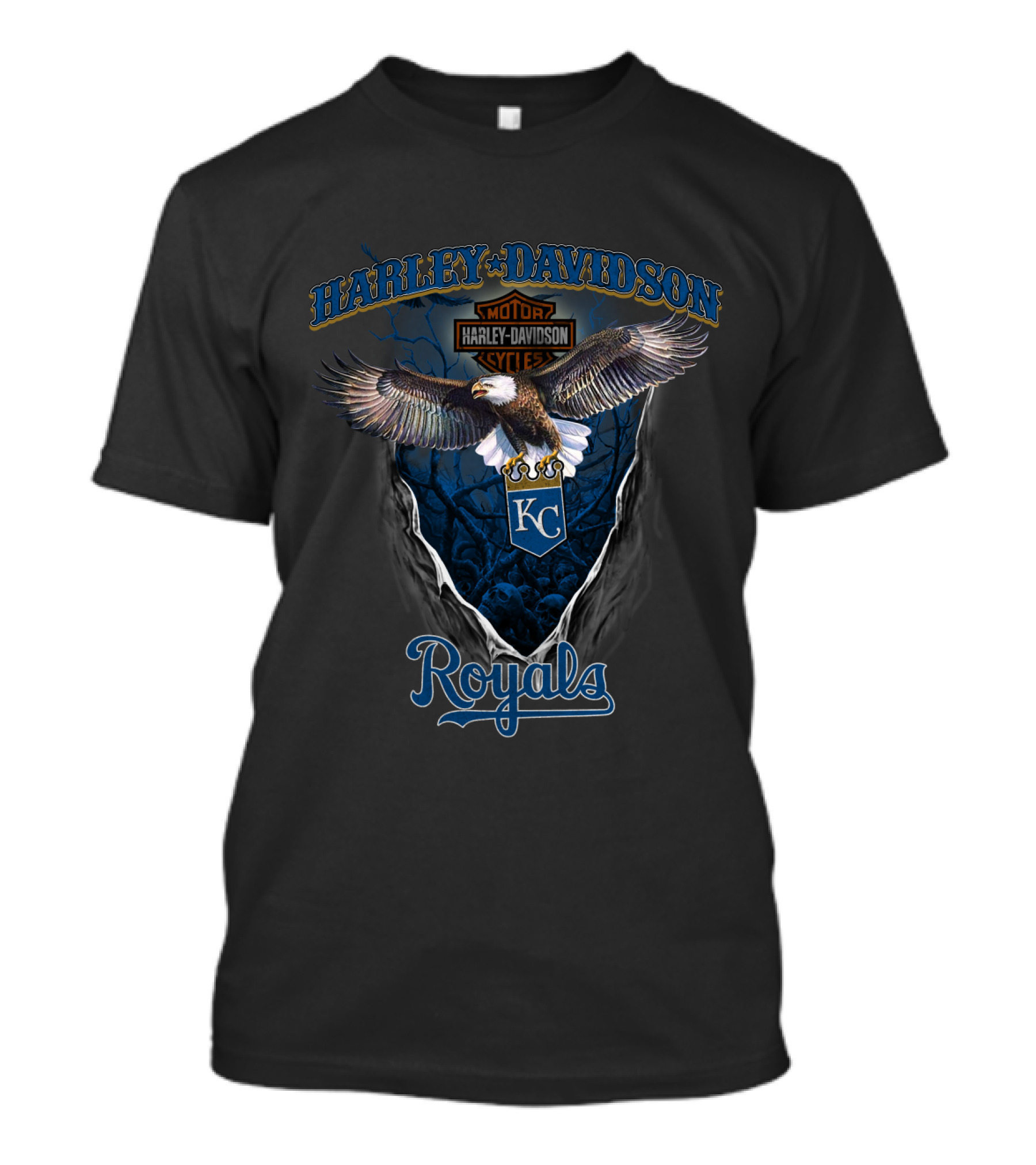 Harley Davidson Kc Royals Motor Cycle T-Shirt