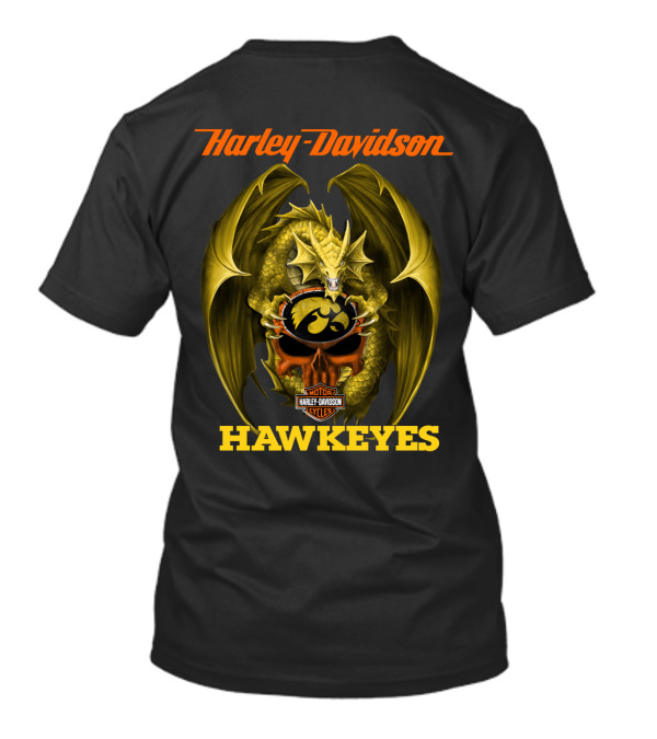 Harley Davidson Iowa Hawkeyes Dragon T-Shirt