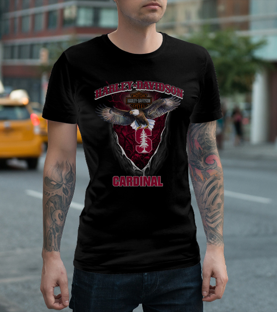 Harley Davidson Motor Stanford Cardinal Eagle T-Shirt