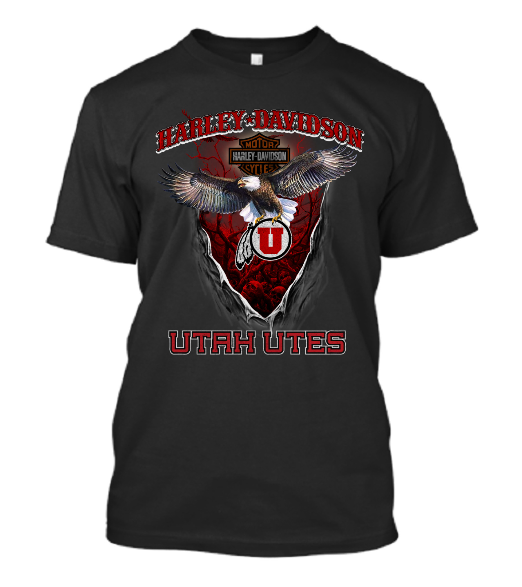 Harley Davidson Motor Cycles Utah Utes T-Shirt