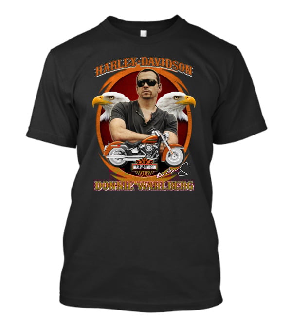 Harley Davidson Motorcycles Donnie Wahlberg Eagles T-Shirt