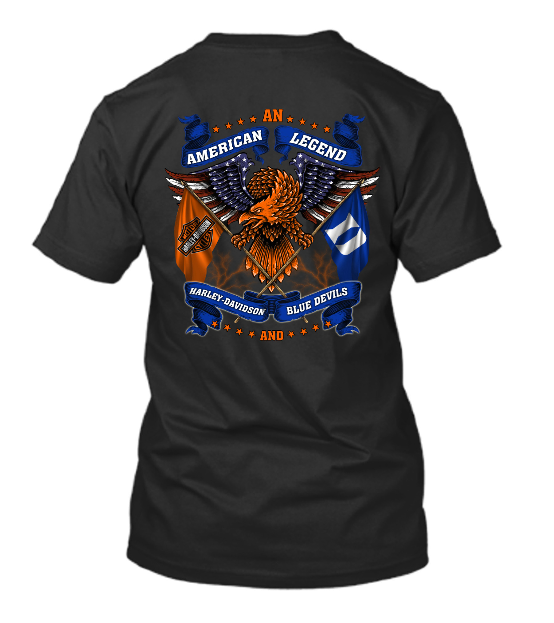 An American Legend Harley Davidson Blue Devils T-Shirt