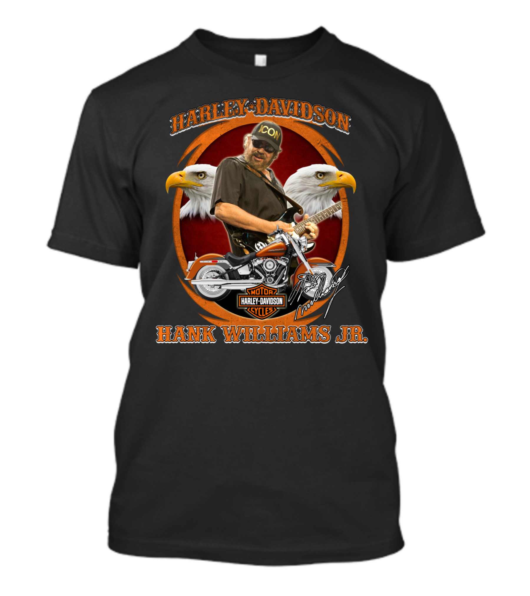 Harley Davidson Motor Cycles Hank Williams Jr. T-Shirt