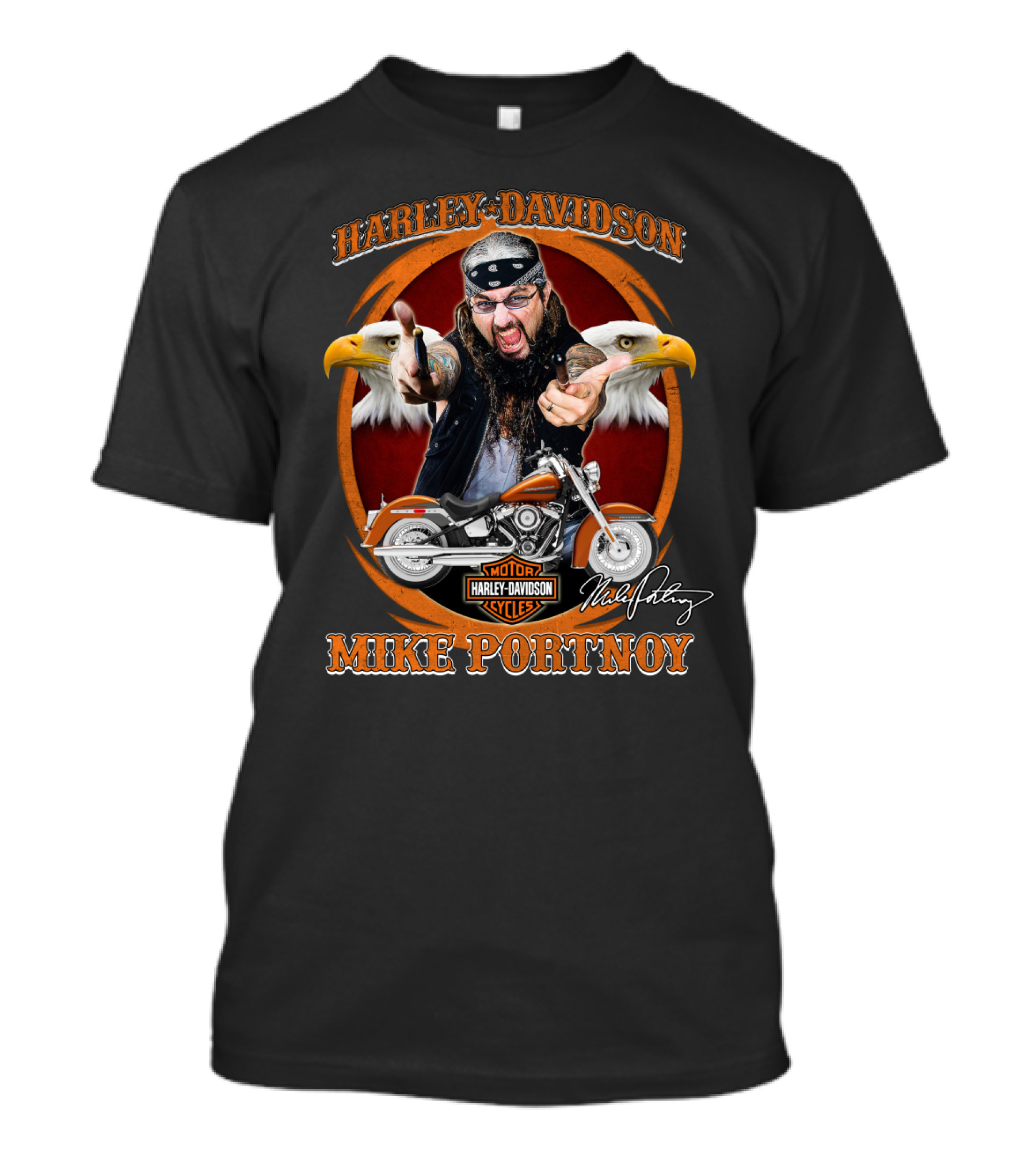 Harley Davidson Motor Cycles Mike Portnoy Eagles T-Shirt