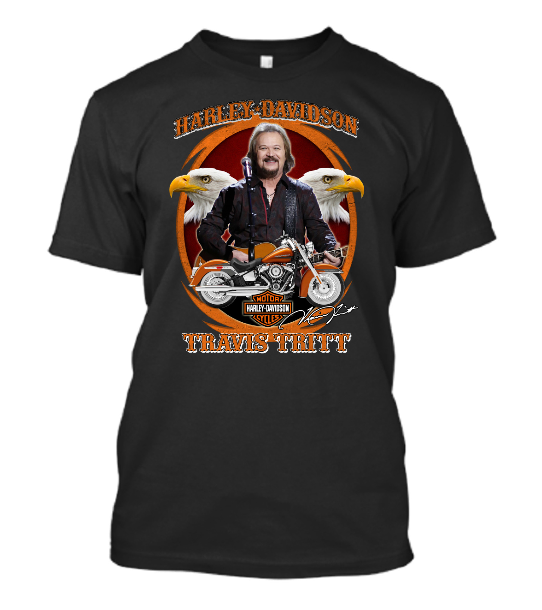Harley Davidson Travis Tritt Motorcycles Eagle T-Shirt