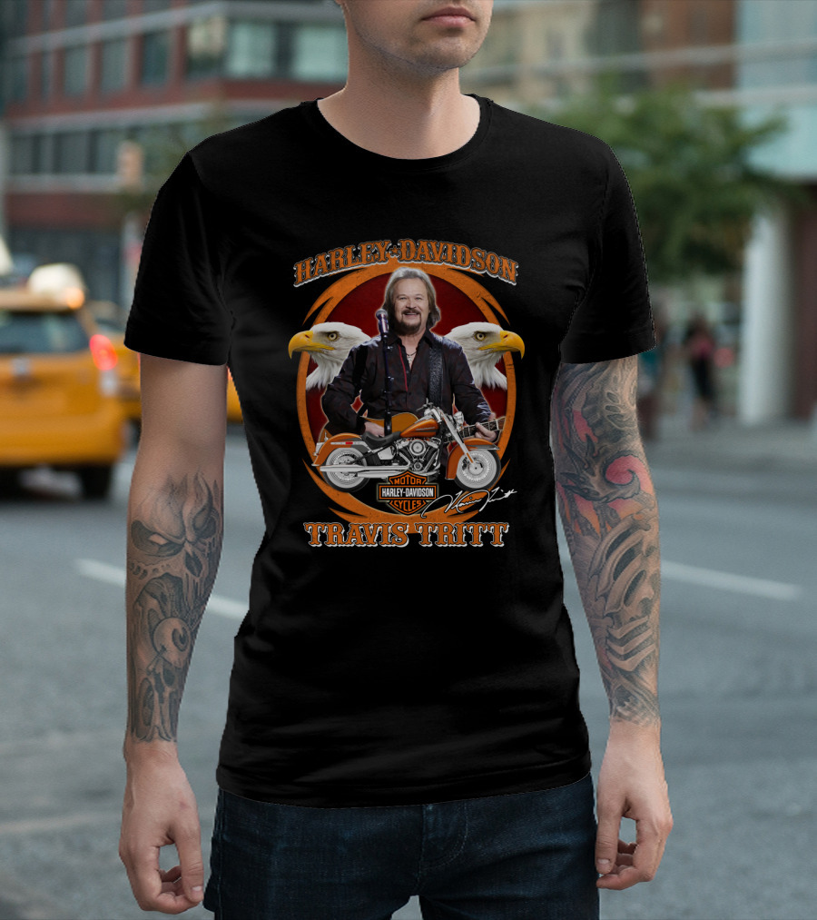 Harley Davidson Travis Tritt Motorcycles Eagle T-Shirt