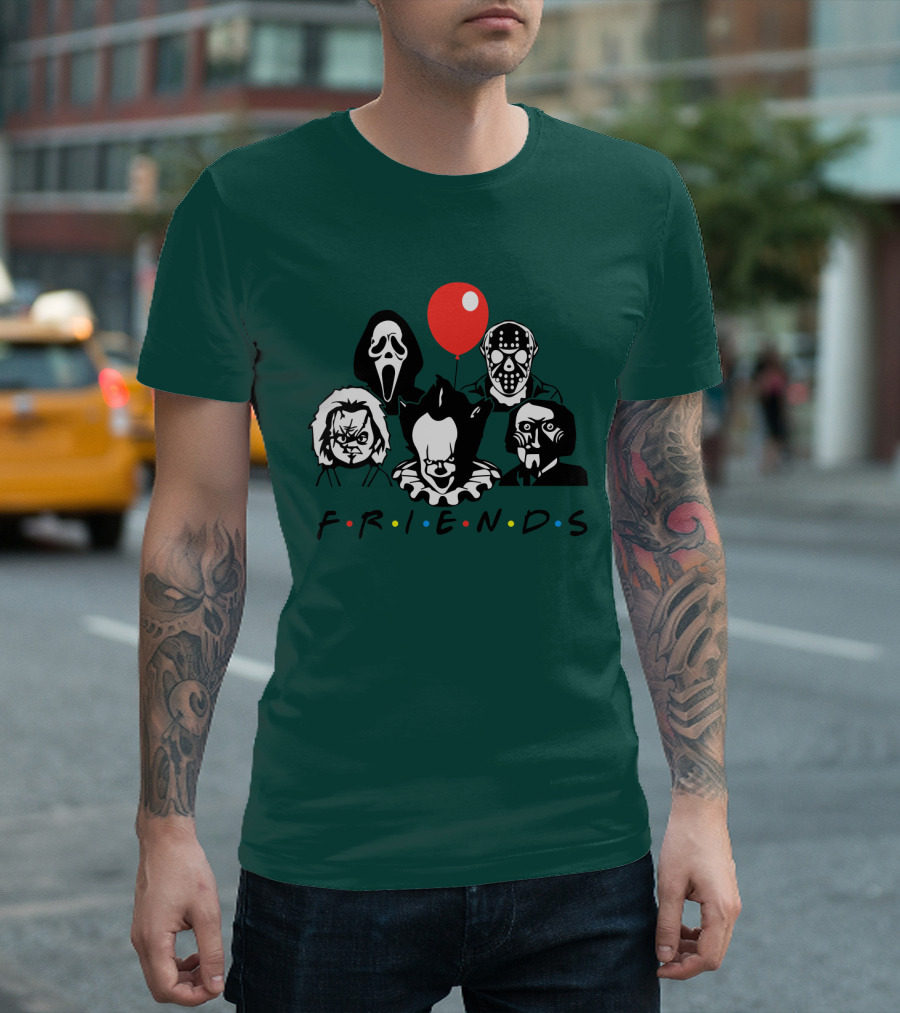 Friends Characters Horror Icons Balloon T-Shirt