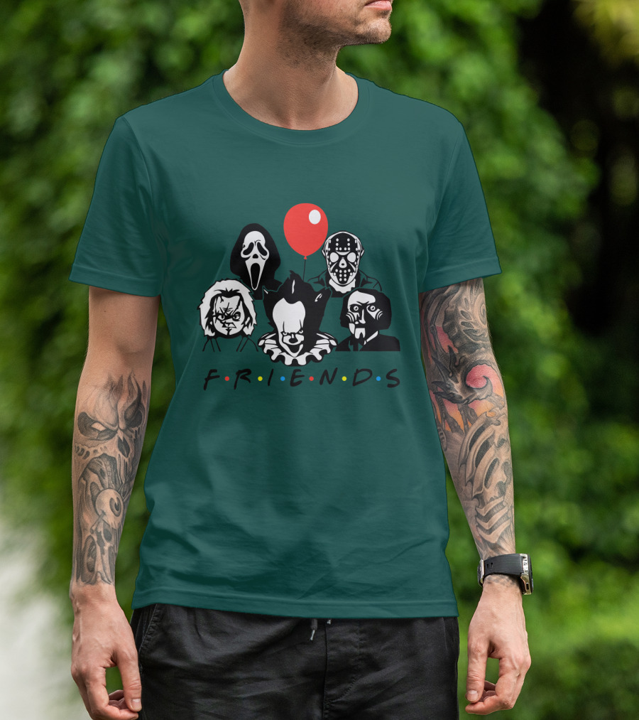 Friends Characters Horror Icons Balloon T-Shirt